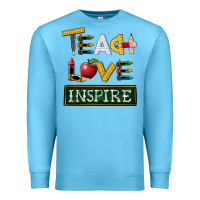 Ocean Blue teach love inspire Premium Sweatshirt - BarkalooDesign