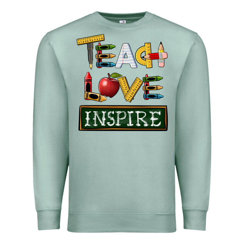 Teach Love Inspire Premium Sweatshirt by BarkalooDesign | Teevron