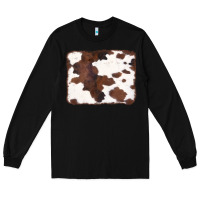 Black Brown Cowhide Background Long Sleeve Tee - CowCowDesign