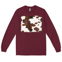Brown Cowhide Background Long Sleeve Tee | Teevron