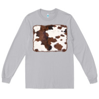 Moon Dust Brown Cowhide Background Long Sleeve Tee - CowCowDesign