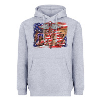 Heather Grey patriotic nurse certified nurse  assistant medilcal symbol  background Heavyweight Hoodie - BarkalooDesign
