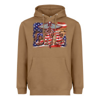 Toasted Coconut patriotic nurse certified nurse  assistant medilcal symbol  background Heavyweight Hoodie - BarkalooDesign