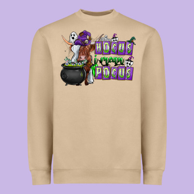 Hocus I Mean Pocus Heavyweight Sweatshirt Designed By Cowhidedigitalart