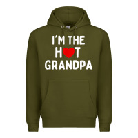 Mens I Love Hot Grandpa  I'm The Hot Grandpa Premium Hoodie | Teevron