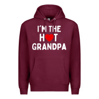 Burgundy mens i love hot grandpa  i'm the hot grandpa Premium Hoodie - trangStudio