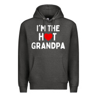 Charcoal Heather mens i love hot grandpa  i'm the hot grandpa Premium Hoodie - trangStudio