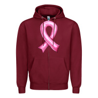Burgundy Balloon cancer ribbon Zipper Hoodie - Artiststas