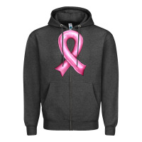 Charcoal Heather Balloon cancer ribbon Zipper Hoodie - Artiststas