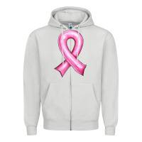 Dove Grey Balloon cancer ribbon Zipper Hoodie - Artiststas