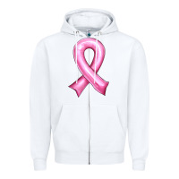 White Balloon cancer ribbon Zipper Hoodie - Artiststas