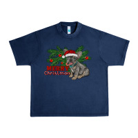 Navy merry christmas french bulldog Urban Heavy Tee - RanaPortraitStore