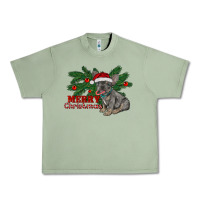 Oil Green merry christmas french bulldog Urban Heavy Tee - RanaPortraitStore