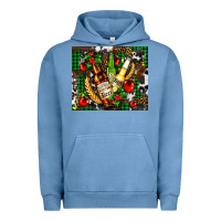 Pigment Pebble Blue beer set for Christmas Urban Hoodie - AdoDesignShop