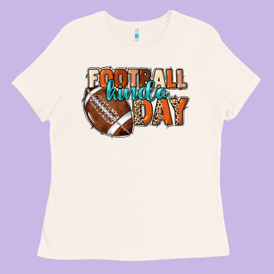Football Kinda Day Ladies Tee Designed By Nancycooperartshop