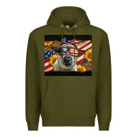 Army Green Western 4th Of July Sheep Premium Hoodie - LillyAllenDesigns