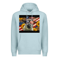 Blue Mist Western 4th Of July Sheep Premium Hoodie - LillyAllenDesigns