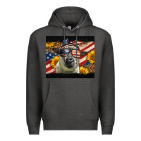 Charcoal Heather Western 4th Of July Sheep Premium Hoodie - LillyAllenDesigns
