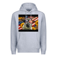 Heather Grey Western 4th Of July Sheep Premium Hoodie - LillyAllenDesigns