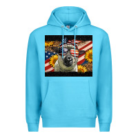 Ocean Blue Western 4th Of July Sheep Premium Hoodie - LillyAllenDesigns
