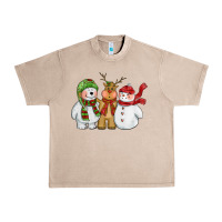 French Oak christmas polar bear reindeer and snowman Urban Heavy Tee - CowGirlArtShop