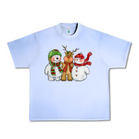 Grape Ice christmas polar bear reindeer and snowman Urban Heavy Tee - CowGirlArtShop