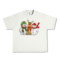 Pistachio christmas polar bear reindeer and snowman Urban Heavy Tee - CowGirlArtShop