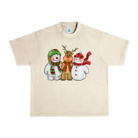 Sandshell christmas polar bear reindeer and snowman Urban Heavy Tee - CowGirlArtShop