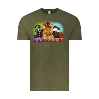 Vintage Olive happy hallothanksmas gnomes Vintage Tee - CowGirlArtShop