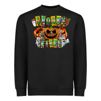 Black Spooky Vibes Heavyweight Sweatshirt - CowhideDigitalArt