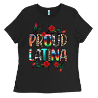 Black Proud Latina Ladies Tee - texasbilliewilder