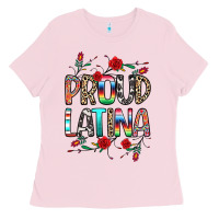 Bubblegum Pink Proud Latina Ladies Tee - texasbilliewilder