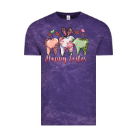 Cloud Purple Happy Easter Dental Vintage Tee - RanaPortraitStore