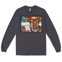 Smoke Cows Serape Leopard Gemstone Long Sleeve Tee - CowCowDesign