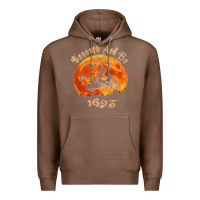 Chestnut Halloween Witch On Motorcycle Cat & Moon Salem Witch Trials Premium Premium Hoodie - trangStudio