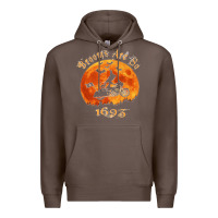 Coffee Halloween Witch On Motorcycle Cat & Moon Salem Witch Trials Premium Premium Hoodie - trangStudio