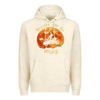 Sandshell Halloween Witch On Motorcycle Cat & Moon Salem Witch Trials Premium Premium Hoodie - trangStudio
