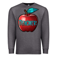 Charcoal Heather apple teacher Premium Sweatshirt - BarkalooDesign