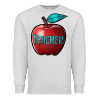 Dove Grey apple teacher Premium Sweatshirt - BarkalooDesign