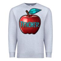 Heather Grey apple teacher Premium Sweatshirt - BarkalooDesign
