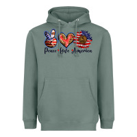 Sage peace love america Heavyweight Hoodie - BarkalooDesign