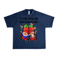 Navy its fine were fine everything is fine Urban Heavy Tee - CowGirlArtShop