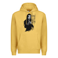 Antique Gold Normal Is An Illusion - Morticia Addams Premium Hoodie - trangStudio