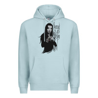 Blue Mist Normal Is An Illusion - Morticia Addams Premium Hoodie - trangStudio