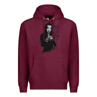 Burgundy Normal Is An Illusion - Morticia Addams Premium Hoodie - trangStudio