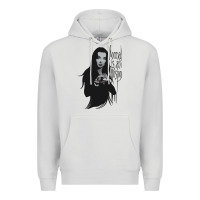 Dove Grey Normal Is An Illusion - Morticia Addams Premium Hoodie - trangStudio