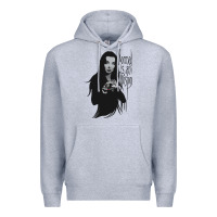 Heather Grey Normal Is An Illusion - Morticia Addams Premium Hoodie - trangStudio