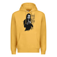 Mustard Normal Is An Illusion - Morticia Addams Premium Hoodie - trangStudio