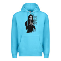 Ocean Blue Normal Is An Illusion - Morticia Addams Premium Hoodie - trangStudio