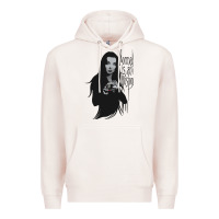 Pale Pink Normal Is An Illusion - Morticia Addams Premium Hoodie - trangStudio